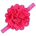Mesh Flower Eyelet Baby Girls Elastic Fushia Pink Headband Kids Head Accessories Hairband Princess Hair Band RS.145.00