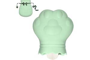 FACAIO Borsa dell'acqua Calda, Borsa dell'acqua Calda Boule Acqua Calda con Copertura Morbida in Peluche, Borsa dell'acqua calda MINI Cat's Claw da 300 ML, Boule Acqua Calda (Verde 300ML)