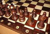 Schach-Set aus Holz, in Kassette, 54 cm
