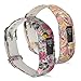 Produktbild kwmobile2in1 Set: 2x Sport Ersatzarmband für Garmin Vivofit 3 in Blumen Punkte Mehrfarbig Pink Weiß, Flower Power Mehrfarbig Pink Weiß Innenmaße: ca. 14,5 - 19,5 cm - Silikon Armband mit Uhrenverschluss ohne Tracker
