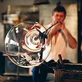 Blumenvase, Glas Vase „ORIENT“, blau/bronze, 27 cm, moderner Style (ART GLASS powered by CRISTALICA) - 8