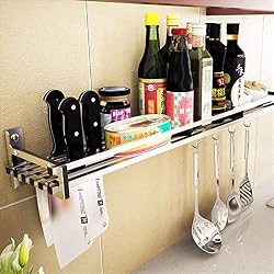 Étagère de cuisine Étagère à épices en acier inoxydable 304 Pendentif de cuisine murale Rangement et rangement (taille : 70cm)