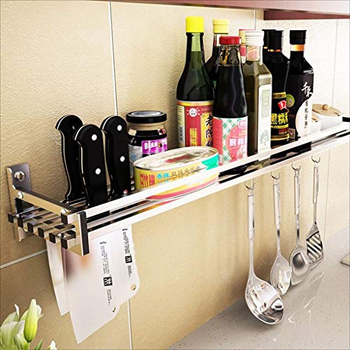 Étagère de cuisine Étagère à épices en acier inoxydable 304 Pendentif de cuisine murale Rangement et rangement (taille : 70cm)