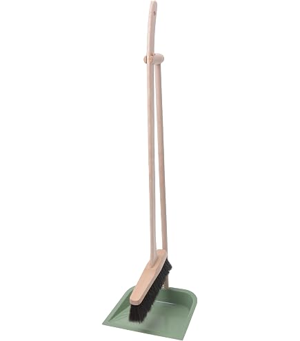 Bingobang Ensemble Pelle Et Balayette Long Manche - Balai Et Pelle Anti-Poils Réduit La Flexion (Beige-Marron)