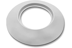 DOJA BARCELONA DOJA Industrial | Rosone Copri Tubi rotondo | 80 mm | Colore Bianco | Rosone coprimuro | Rosetta di Copertura in Plastica per tubo di Termosifoni, Stufa a Pellet, Canna Fumaria e Termosifone.