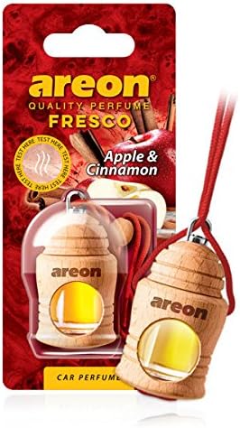 Areon Fresco Car Aple And Cinnamon Aroma Perfume Tree Air Freshener HOME OFFICE (Pack of 3)