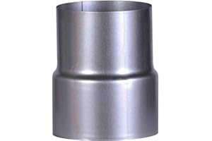 FIREFIX A110/RD FAL Raccord de poêle Ø 120 à raccord Mural ø 110 mm, ø 120 mm – Tube de poêle en tôle d'acier 0,6 mm d'épaisseur – Soudé au Laser – Argent