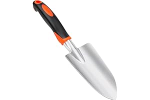 YUNHENTONG Petite Pelle Jardinage, Outils de Jardinage à Main, Pelle de Jardin avec Poignée Ergonomique Outillage de Jardin pour Plantation, Repiquage, Désherbage, L'ameublissement du Sol (Orange-B)