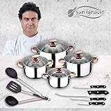 baterias cocina san ignacio corte ingles Dimensiones ideales: 16x9, 5 (1, 9 l); 18x10, 5 (2, 7 l); 20x11, 5 (3, 5 l) y 24x13, 5 cm (5, 1 l), y disponen de escala medidora en el interior