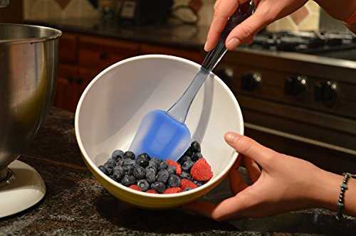 DiningZone „dreiteiliges Teigschaber Set“ – Die flexiblen Küchenspachtel in blau aus umweltfreundlichem Silikon - 5