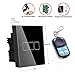 Produktbild Smart Touch Bildschirm-Schalter, schwarz UK Standard Touch Panel Fernbedienung Smart Light Wand Switch 3 Gang Kristall-Glas Panel Home Wand-Leuchte Schalter nur leben & Feuern Verkabelung erforderlich
