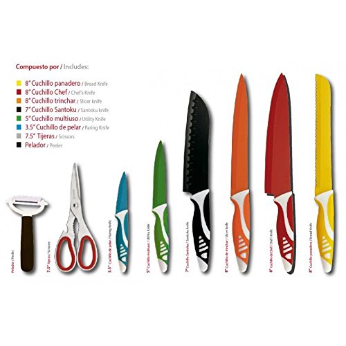 Royal Crown - Set De 8 Cuchillos.