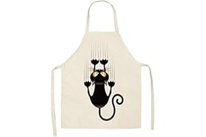 ShopINess Grembiule da Cucina per Adulti e Bambini con Motivo di Gatto Grembiule da Cucina Barbeque Idea Regalo