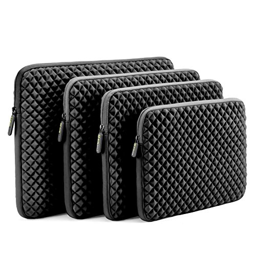 Laptophülle, Evecase Universal Neopren Anti-Schock Laptop Schutzhülle mit Rautenmuster / Diamant-Muster Schaumpolsterung für 13.3 – 14 Zoll Laptops Tablets Macbooks Notebooks Chromebook – Blau - 6