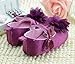 DEHANG Baby Girls Toddlers Purple Flower Non-slip Soft Sole Crib Indoor Shoes Purple 9-12 Month