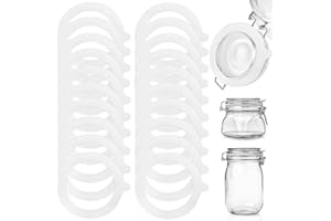 Gummiringe für Gläser, STCRERAG 20 Stück Gläser Gummiringe Silikon Glasdichtungen Weiß Weich Ersatz Einmachgläser Innendurchmesser 6,8 cm Ersatz Einmachringe für Einmachgläser Deckel Weckgläser