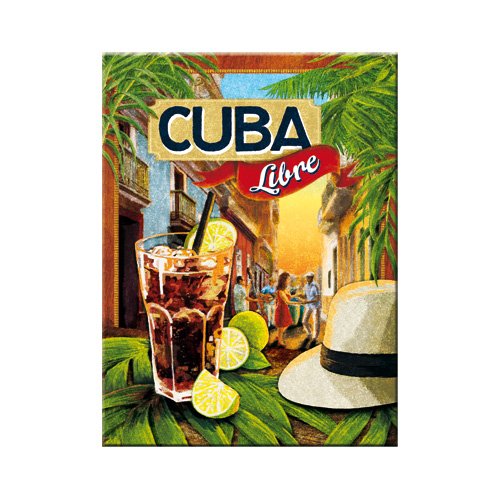 Nostalgic-Art 14309 Bier und Spirituosen Cuba Libre Magnet, 8 x 6 cm