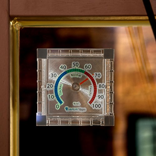 Lantelme 6444 Fenster Hygrometer – Fensterhygrometer Analog leicht fluoreszierend - 6