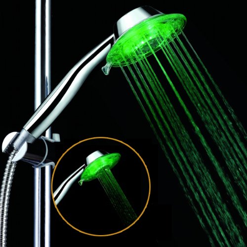 Duschkopf LED CrazyFire 7 Farben Automatische Wechsel Rund LED Handbrause - 9