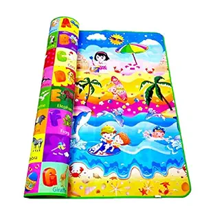 TS WITH TECHSUN Gym Water Resistant Baby Crawl Play Floor Mat for Kids with Zip Bag to Carry, (Large 6 X 4 ft, Multicolour)