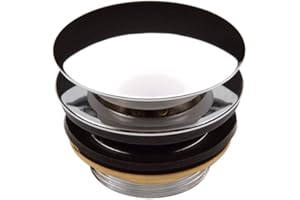 DEANTE High Quality Click Clack Drain Fitting Brass for Bathtub and Shower Tray Chrome Large 1 1/2 Inch for Connection to Siphon Syphon