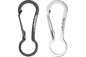 TONIFE Mosquetón 2 Pcs Pequeño Mosquetón Bloqueo, Mini Mosquetón Llavero, Mosquetón con Gancho de Resorte para Mochila, Exteriores, Viajes