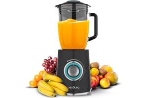 Cecotec Glass Blender Power Black Titanium 2000MAX Mix Go. 2000W Maximum Power, Stainless Steel Acacado, Blade with Black Titanium Coating, Capacity 1.5L