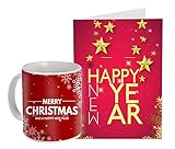 Sky Trends New Year Gifts and Merry Christmas Gifts 2018 Gifts Printed Coffee Mug with Printed Greeting Card for New Year Gifts for Friend Girlfriend Boy Friend 010