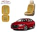 Auto Pearl - Premium Quality Car Wooden Bead Seat Cushion with Beige Velvet Border For - Hyundai Elantra 2017 RS.499.00