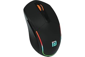 Portronics Toad One Bluetooth Mouse with 2.4 GHz & BT 5.3 Dual Wireless, 6 Buttons, Rechargeable, RGB Lights, Connect 3 Devic