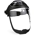 Sellstrom DP4 Face Shield - Lightweight Mask with High Impact Chin Guard, Crown & Ratchet Headgear for Work, Grinding, Cutting - ANSI Z87.1 - Anti Fog Polycarbonate Window