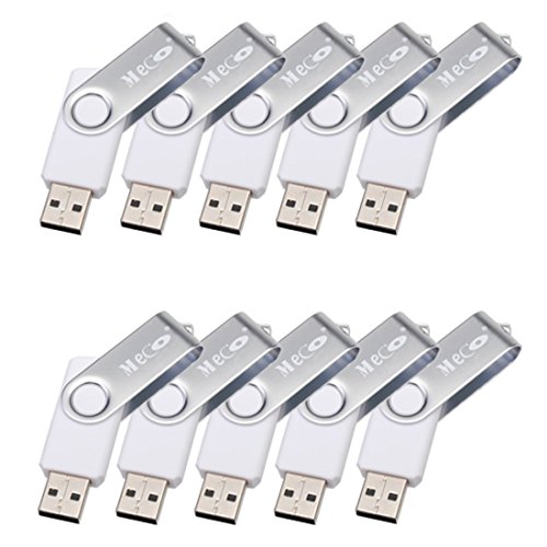 MECO 10pcs USB Stick Speicherstick Flash Drive 2.0 U Disk Memorystick Daten 4GB Geschenk Weiß - 5
