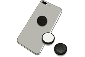 DOJA Barcelona | Szungitowa płyta samoprzylepna do urządzeń mobilnych | Okrągła płyta szungitowa na telefon komórkowy | średnica 2cm | 4gr | Klej do kamienia przeciw promieniowaniu | Ochrona elektromagnetyczna szungitu