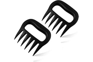 TADIPRI 2 Piezas Cocina Garras Carne Garra, Tenedor Trinchar Carne Ideal para Desmenuzar y Manipular Carnes, Mango Eergonómico(Plata)