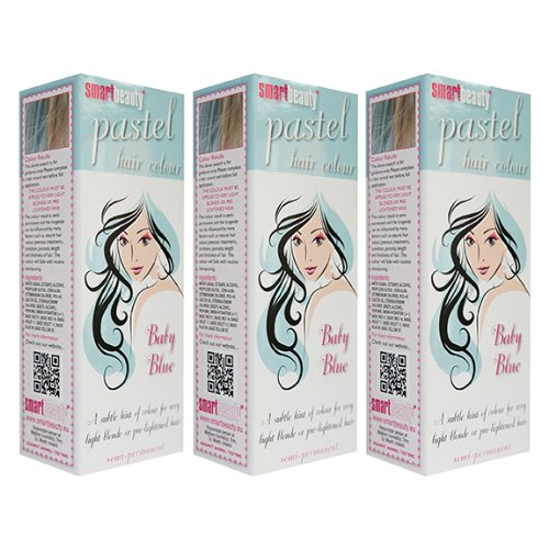 Smart Pastel Baby Blue Hair Colour x 3