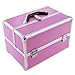 Produktbild Songmics® kosmetikkoffer Reisegepäck 36,5 x 24 x 24 cm Aluminium Portabel Rosa JBC227