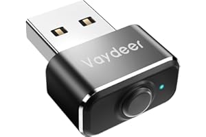 VAYDEER Précis USB Mouse Jiggler - Simulateur de Mouvement de Souris avec 3 Modes, Bouton on/Off et Installation Simple - Indétectable Assurée.