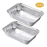 Kinxor barquettes en aluminium rectangulaire plateaux jetables barbecue Drip Poêles - 10 pièces