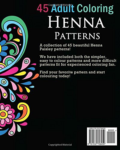 Adult Coloring Book - Henna #3: Coloring Book for Adults Featuring 45 Inspirational Henna Designs: Volume 14 (Hobby Habitat Coloring Books)