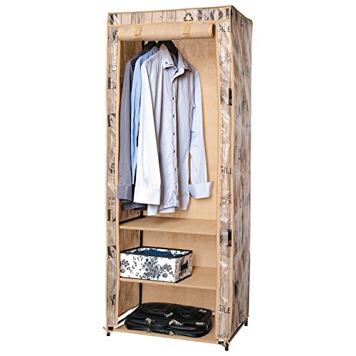 Artmoon Loft Canvas Wardrobe Foldable Water Repellent Cover 61X45X155Cm Painted Steel/Plastic/Polyester (628115699553)