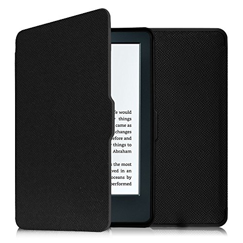 Fintie Hülle für der Kindle eReader (6 Zoll) Touchscreen ohne Spiegeleffekte, (8. Generation - 2016 Modell) - Die dünnste und leichteste Schutzhülle Tasche mit auto Sleep / Wake, Schwarz