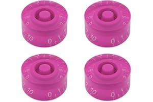 IKN paquet de 4 Guitare Vitesse Boutons Barrel Chapeau Le Chiffre Blanc pour Gibson LPs & SGs, Violet