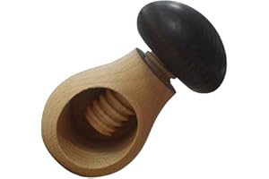 Fackelmann 521149 Casse-noix en bois vissable, casse-noix, casse amande, ustensile de cuisine, Bous, Brun, 10 x 6 cm