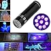 Produktbild Sourpa Mini Aluminium UV Ultra Purpurrote 9 LED Taschenlampe Schwarzlicht Fackel Licht Lampe