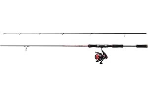 Abu Garcia Fast Attack Spinning Combo, Rod and Reel for Predator Fishing, 24T Carbon Blanks, 3+1 Ball Bearing Front Drag Reel, Sizes for Trout, Perch, Pike and Zander, Black/Red, 210 cm | 5-20g