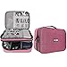 Price comparison product image BUBM Travel Cable Bag, Ultra-compact Electronics Gadget Organiser Case for Data Cables, Chargers, Plugs, Memory Cards, CF Cards and More-a Sleeve Pouch Fits for iPad(Large, Denim Pink)