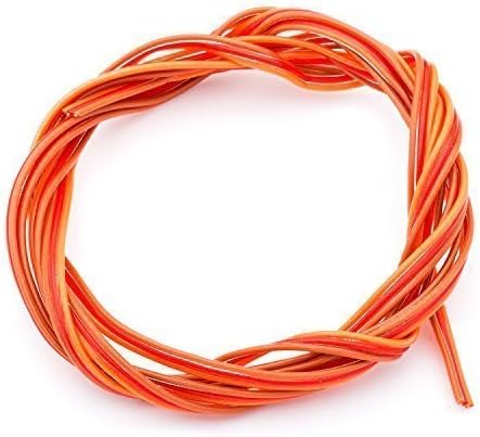 PVC Power braid 3-wire flat JR Graupner 0.08 qmm 19 x 0.07 mm highly flexible brown red orange partCore 1000 mm 110052