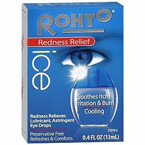 Rohto Ice, Cooling Astringent/Redness Reliever/Lubricant Eye Drops, 0.4 Fluid Ounce RS.1483 (36.00% Off) - Amazon