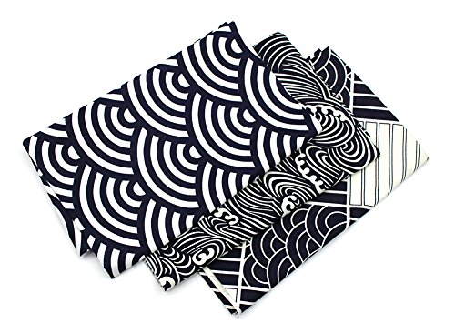 Blue Vessel 3 pcs Handcraft DIY Tuch 50 * 40 cm Baumwolle Handgefertigte Nähen Stoff Schwarz Weiß Streifen Tuch For Kinds of Sewing Techniques Baby Clothes