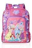 💖 DISEÑO EXCLUSIVO: Esta mochila de Disney para niñas ha sido diseñada y fabricada exclusivamente para F & F Stores. No encontrarás este diseño de princesa rosa y morado en cualquier otro lugar. Nos encanta el mensaje positivo "Dream First then Do It" en la parte frontal de esta bolsa de Disney para inspirar a las chicas jóvenes a lograr sus sueños y los iconos coronas, castillo, corazones, flores, "Dream Big Princess" y "Unique".